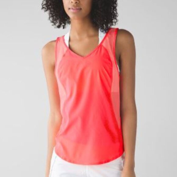 Lululemon Run With The Sun Tank in Flash Light neon pink size 8 Flash Light - Picture 7 of 7